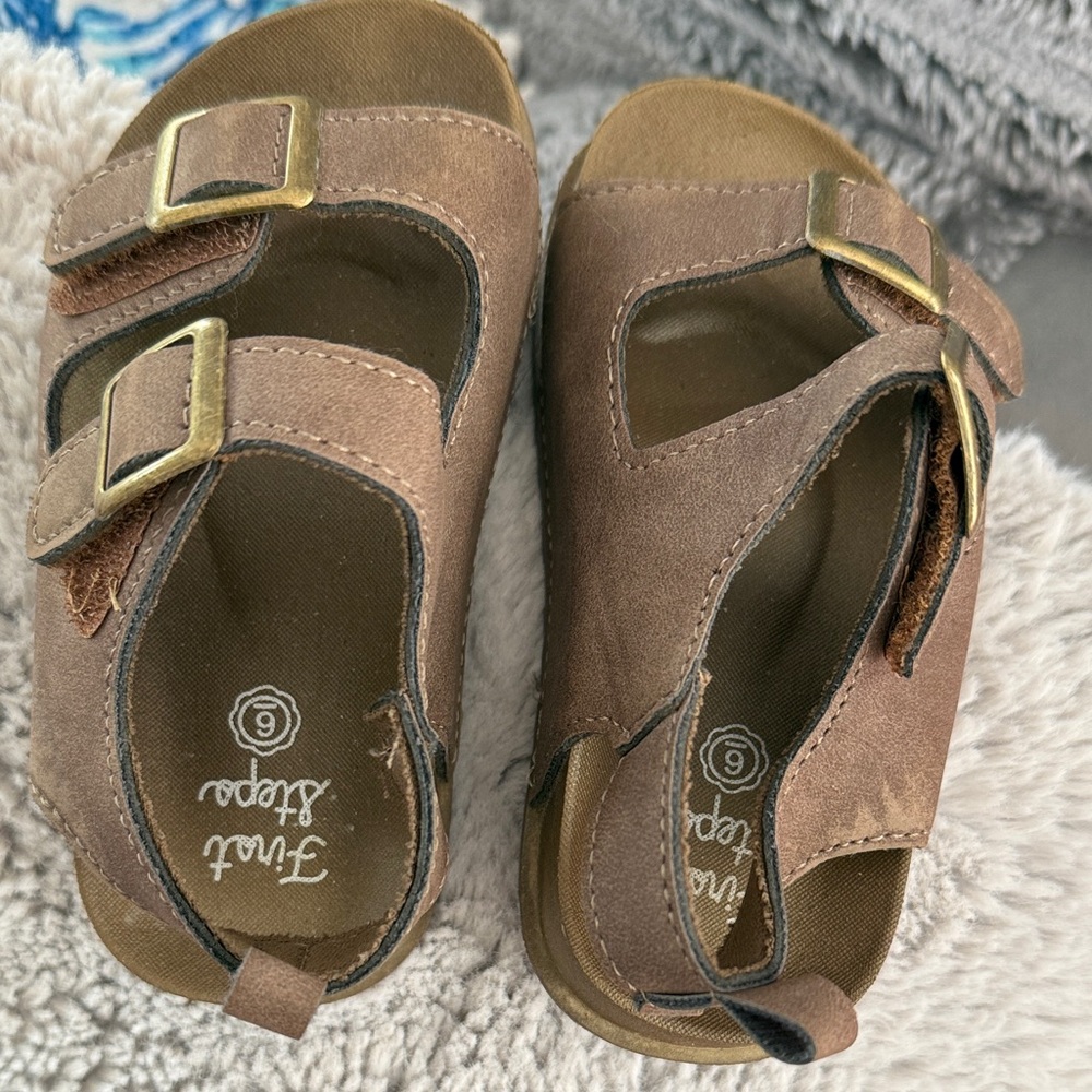 Brown Toddler Sandals with Buckles
